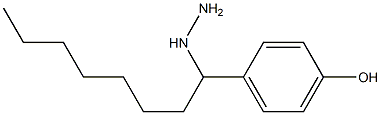 1-(1-(4-hydroxyphenyl)octyl)hydrazine 结构式