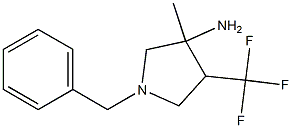 1-Benzyl-3-methyl-4-trifluoromethyl-pyrrolidin-3-ylamine 结构式