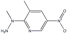 1-methyl-1-(3-methyl-5-nitropyridin-2-yl)hydrazine 结构式