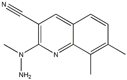 2-(1-methylhydrazinyl)-7,8-dimethylquinoline-3-carbonitrile 结构式