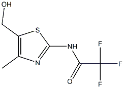 2,2,2-trifluoro-N-(5-(hydroxymethyl)-4-methylthiazol-2-yl)acetamide 结构式