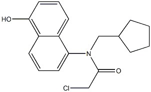 2-chloro-N-(cyclopentylmethyl)-N-(1-hydroxynaphthalen-5-yl)acetamide 结构式