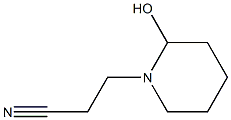 3-(2-hydroxypiperidin-1-yl)propanenitrile 结构式