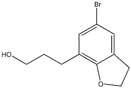 3-(5-bromo-2,3-dihydrobenzofuran-7-yl)propan-1-ol 结构式