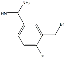 3-(bromomethyl)-4-fluorobenzamidine 结构式