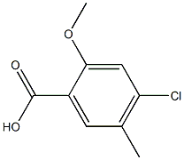 4-chloro-2-methoxy-5-methylbenzoic acid 结构式
