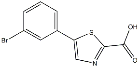 5-(3-bromophenyl)thiazole-2-carboxylic acid 结构式