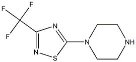 5-(piperazin-1-yl)-3-(trifluoromethyl)-1,2,4-thiadiazole 结构式
