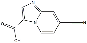 7-cyanoimidazo[1,2-a]pyridine-3-carboxylic acid 结构式