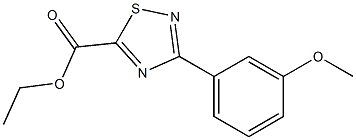 ethyl 3-(3-methoxyphenyl)-1,2,4-thiadiazole-5-carboxylate 结构式