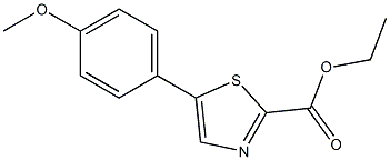 ethyl 5-(4-methoxyphenyl)thiazole-2-carboxylate 结构式