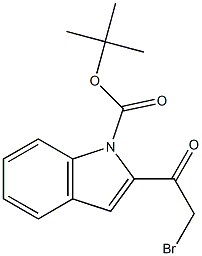 tert-butyl 2-(2-bromoacetyl)-1H-indole-1-carboxylate 结构式