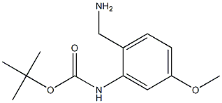 tert-butyl 2-(aminomethyl)-5-methoxyphenylcarbamate 结构式