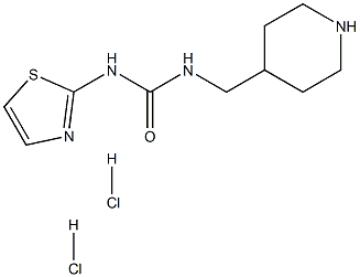 1-(Piperidin-4-Ylmethyl)-3-(Thiazol-2-Yl)Urea Dihydrochloride 结构式