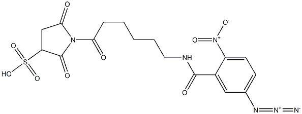 N-(5-Azido-2-nitrobenzamidocaproyl) sulfo-succinimide 结构式