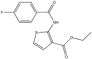 ethyl 2-(4-fluorobenzamido)thiophene-3-carboxylate 结构式