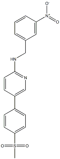 N-(3-nitrobenzyl)-5-(4-(methylsulfonyl)phenyl)pyridin-2-amine 结构式