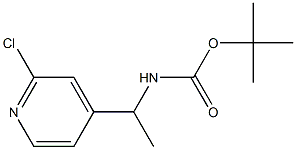 tert-butyl 1-(2-chloropyridin-4-yl)ethylcarbamate 结构式