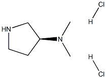 (S)-3-二甲基氨基吡咯烷二盐酸盐 结构式