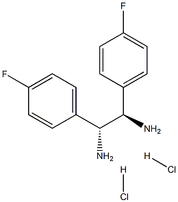 (R,R)-1,2-二(4-氟苯基)-1,2-乙二胺二盐酸盐 结构式