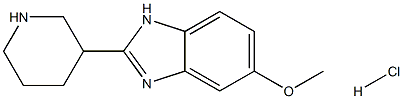 5-Methoxy-2-piperidin-3-yl-1H-benzoimidazole hydrochloride 结构式