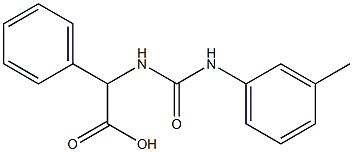 ({[(3-methylphenyl)amino]carbonyl}amino)(phenyl)acetic acid 结构式