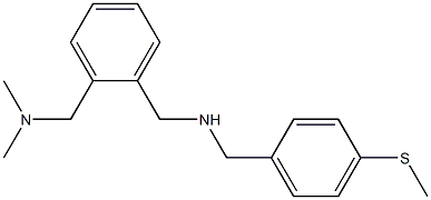 ({2-[(dimethylamino)methyl]phenyl}methyl)({[4-(methylsulfanyl)phenyl]methyl})amine 结构式