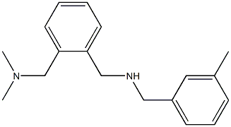 ({2-[(dimethylamino)methyl]phenyl}methyl)[(3-methylphenyl)methyl]amine 结构式