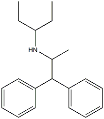 (1,1-diphenylpropan-2-yl)(pentan-3-yl)amine 结构式