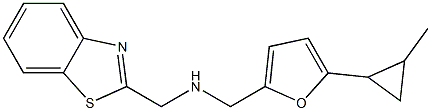 (1,3-benzothiazol-2-ylmethyl)({[5-(2-methylcyclopropyl)furan-2-yl]methyl})amine 结构式