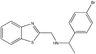 (1,3-benzothiazol-2-ylmethyl)[1-(4-bromophenyl)ethyl]amine 结构式