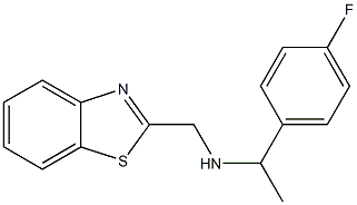 (1,3-benzothiazol-2-ylmethyl)[1-(4-fluorophenyl)ethyl]amine 结构式