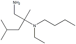 (1-amino-2,4-dimethylpentan-2-yl)(butyl)ethylamine 结构式