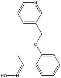 (1E)-1-[2-(pyridin-3-ylmethoxy)phenyl]ethanone oxime 结构式