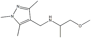 (1-methoxypropan-2-yl)[(1,3,5-trimethyl-1H-pyrazol-4-yl)methyl]amine 结构式