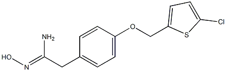 (1Z)-2-{4-[(5-chlorothien-2-yl)methoxy]phenyl}-N'-hydroxyethanimidamide 结构式