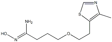 (1Z)-N'-hydroxy-4-[2-(4-methyl-1,3-thiazol-5-yl)ethoxy]butanimidamide 结构式