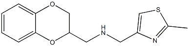 (2,3-dihydro-1,4-benzodioxin-2-ylmethyl)[(2-methyl-1,3-thiazol-4-yl)methyl]amine 结构式