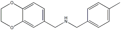 (2,3-dihydro-1,4-benzodioxin-6-ylmethyl)[(4-methylphenyl)methyl]amine 结构式