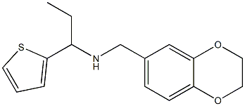 (2,3-dihydro-1,4-benzodioxin-6-ylmethyl)[1-(thiophen-2-yl)propyl]amine 结构式