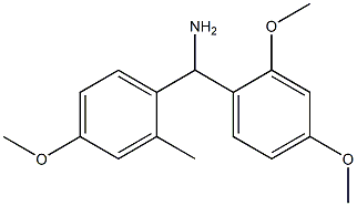 (2,4-dimethoxyphenyl)(4-methoxy-2-methylphenyl)methanamine 结构式