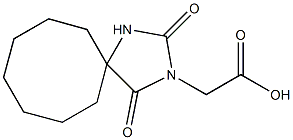 (2,4-dioxo-1,3-diazaspiro[4.7]dodec-3-yl)acetic acid 结构式