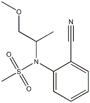 (2-cyanophenyl)-N-(1-methoxypropan-2-yl)methanesulfonamide 结构式