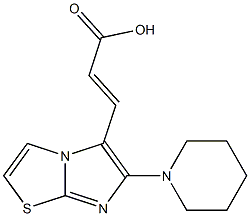 (2E)-3-(6-piperidin-1-ylimidazo[2,1-b][1,3]thiazol-5-yl)acrylic acid 结构式