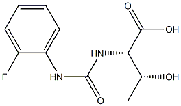 (2S,3R)-2-({[(2-fluorophenyl)amino]carbonyl}amino)-3-hydroxybutanoic acid 结构式