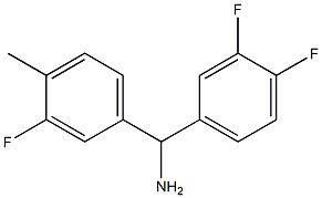(3,4-difluorophenyl)(3-fluoro-4-methylphenyl)methanamine 结构式