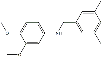 (3,4-dimethoxyphenyl)(3,5-dimethylphenyl)methylamine 结构式