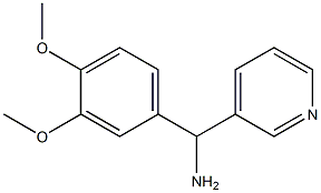 (3,4-dimethoxyphenyl)(pyridin-3-yl)methanamine 结构式