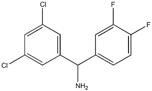 (3,5-dichlorophenyl)(3,4-difluorophenyl)methanamine 结构式