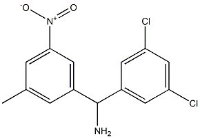 (3,5-dichlorophenyl)(3-methyl-5-nitrophenyl)methanamine 结构式